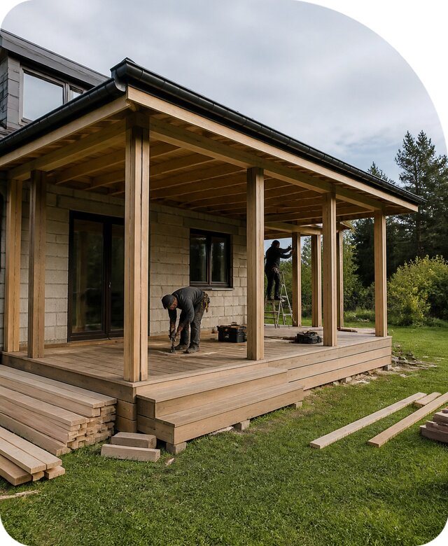 Строительство веранды в Ртищеве по цене от 122580 р. | РадиДОМА-Ртщ