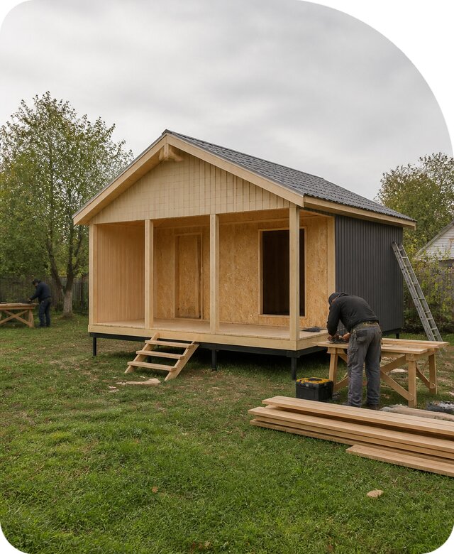 Строительство каркасного домика в Ртищеве | РадиДОМА-Ртщ от 357525 р.